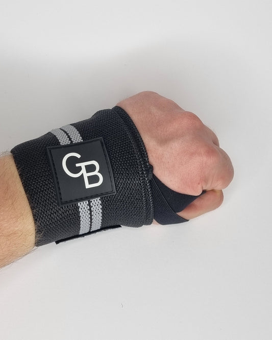 Wrist wraps, wrist support, push day essentials (tutorial view on hand)